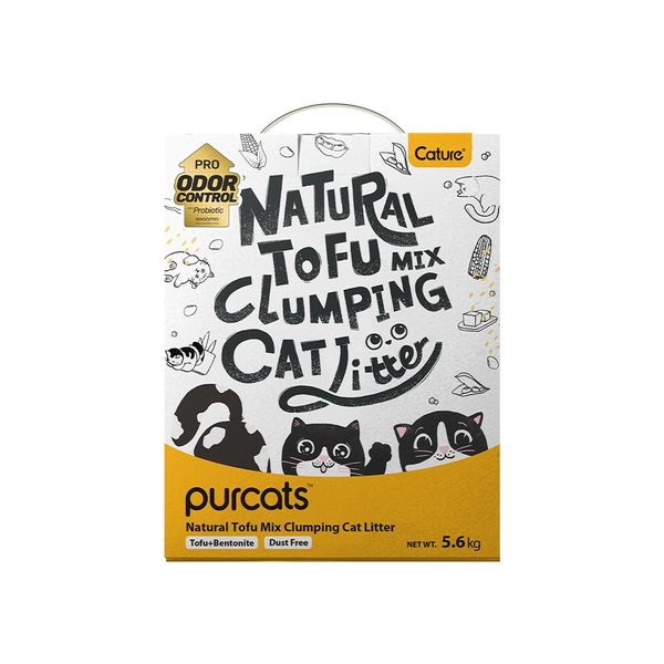 CATURE Tofu Clumping Cat Litter Pellet &amp; Bentonite 14L/5.6Kg
