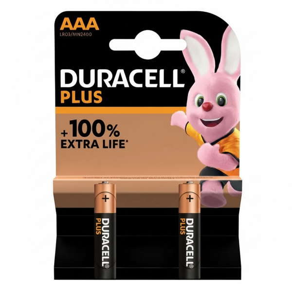 Duracell AAA Alkaline Batteries 2 Piece - Reliable Power for Devices