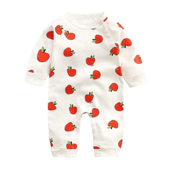 Baby Romper/One-Piece with with Fun Apple Design