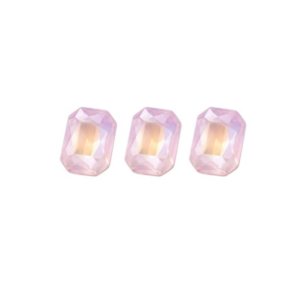 3 Pack - Cushion Cut Nail Art Rhinestones - Pink