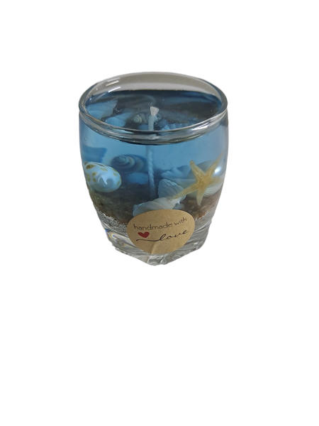 Transparent Sea Theme Unscented Gel Wax Candles - 2 in a Pack