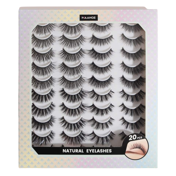 Maange 20 Pairs Natural Volume False Eyelashes (G20-7)