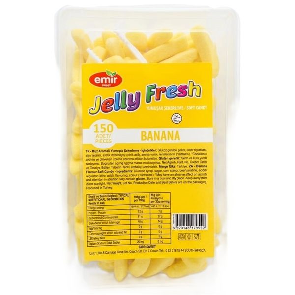 Jelly Fresh Tube Sweets Banana 150 units