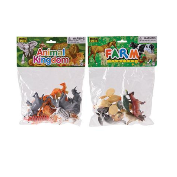 2 Animals Assorted Rubber 10 Pieces
