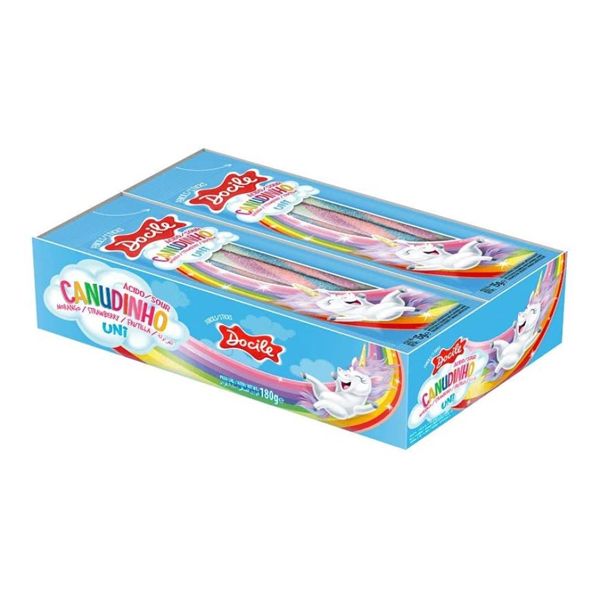 Docile Canudinho Sour Strawberry Unicorn - 2 x (12x15g)
