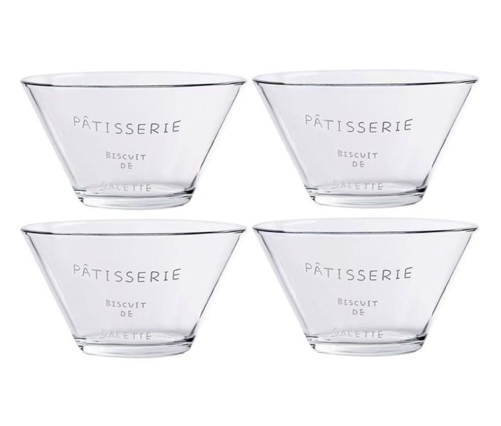 4 Pack 700ml Borosilicate Glass Salad Bowl Oatmeal Breakfast Serving Bowl