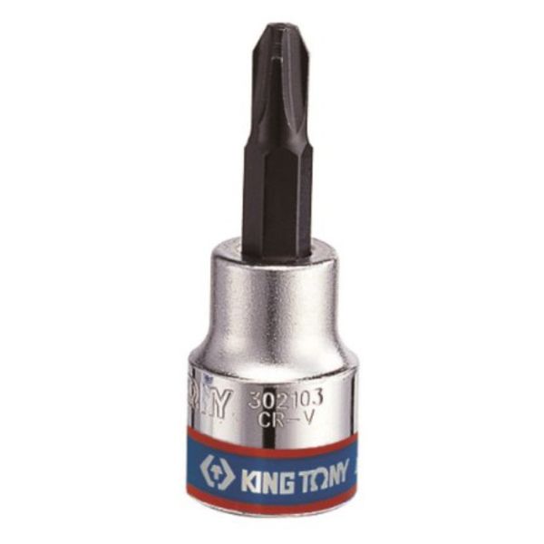 King Tony - Socket Bit 3/8" Phillips #3 X 50mm - 8 Pack