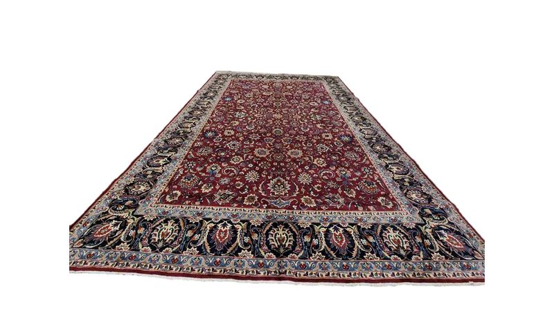 Very Fine Persian Mashhad Carpet - 440cm x 318cm Hand-Knotted