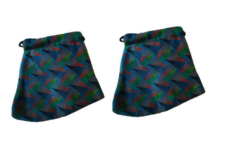 Face Mask - Blue ShweShwe Set of 2 - Washable Reusable Cotton Cloth