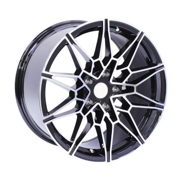 18" Rim GR-8375 5/120 8J &amp; 9J Alloy Mag Wheels Black Machine Face-Set of 4