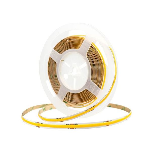 COB LED Strip Light 15m Length - Dimmable Warm White 3000K High Density 24V