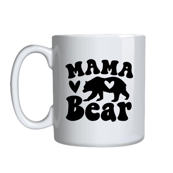 Bear Coffee Mugs for Mother's Day Trendy Graphic Cup Design Present 049