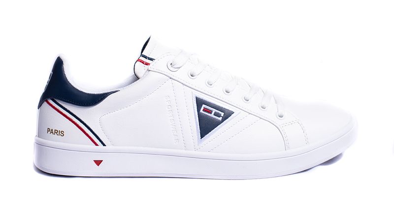 Enrico Coveri Men's Paris LTH Sneakers - White/Navy