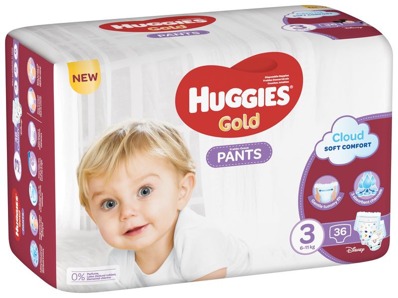 Huggies Gold Pants size 3 36's Disposable Nappies