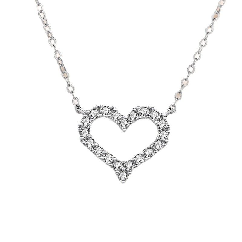 Women Silver 925 Sterling Silver Chains Necklace - I Love You Heart ...