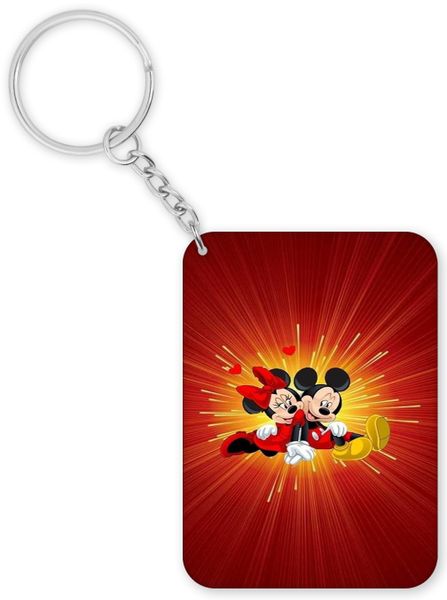 Mickey Mouse and Minnie Mouse Explosion Birthday Christmas Gift Keyring