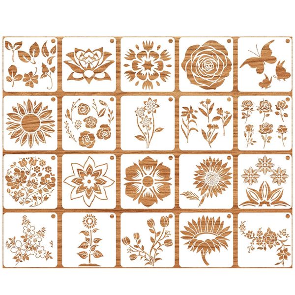Craft Drawing Painting Reusable Templates DIY Stencils Set of 20