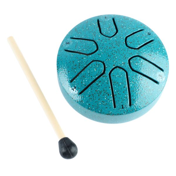 Mini 6 Note Tongue Drum with Mallets Green