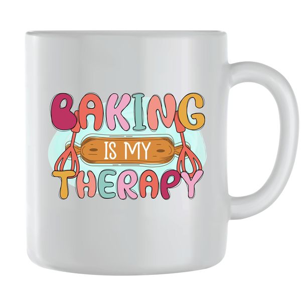Therapy Coffee Mugs for Women Trendy Kitchen Baking Graphic Cups Present101