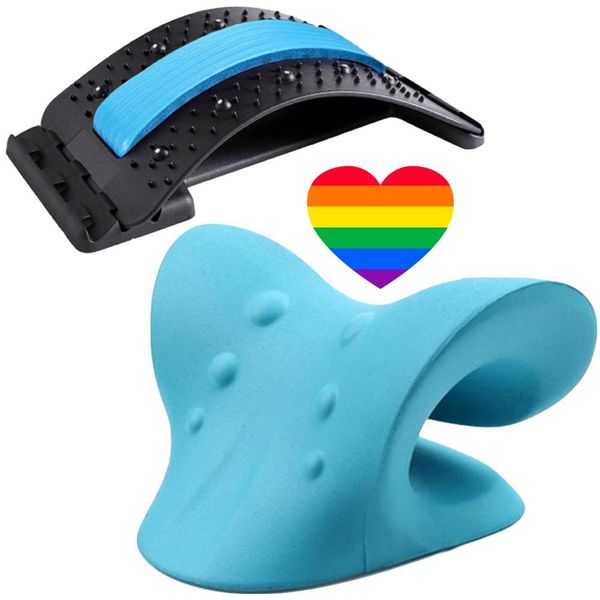 Health Pain Relief Neck Relaxer &amp; Back Stretcher With Heart Sticker