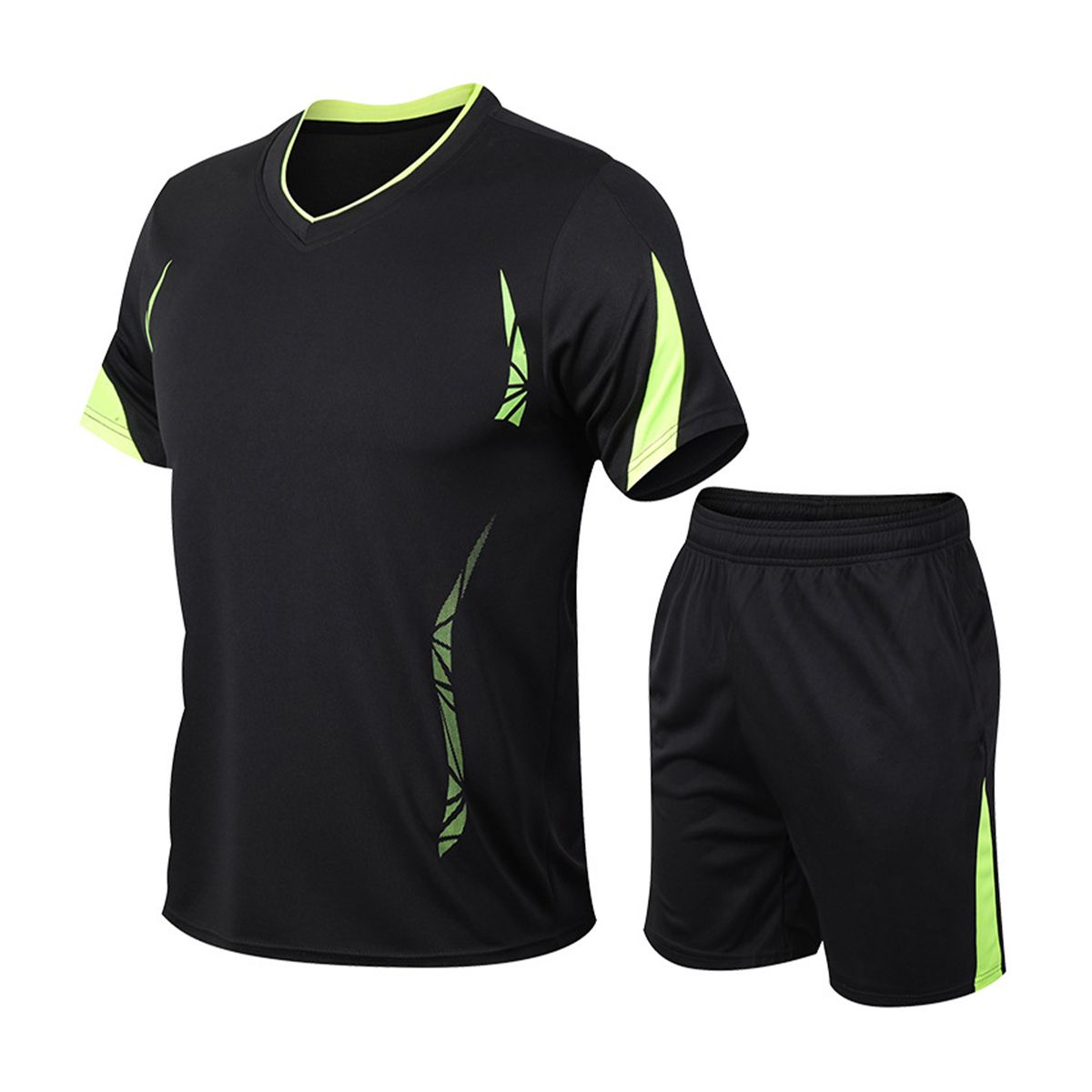 Sportswear Short-Sleeve T-Shirt short Set Men's Slim Fit Printed