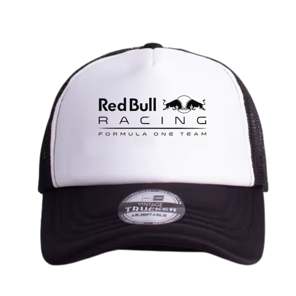 Black and White Trucker Cap - F1 Redbull Racing BLK