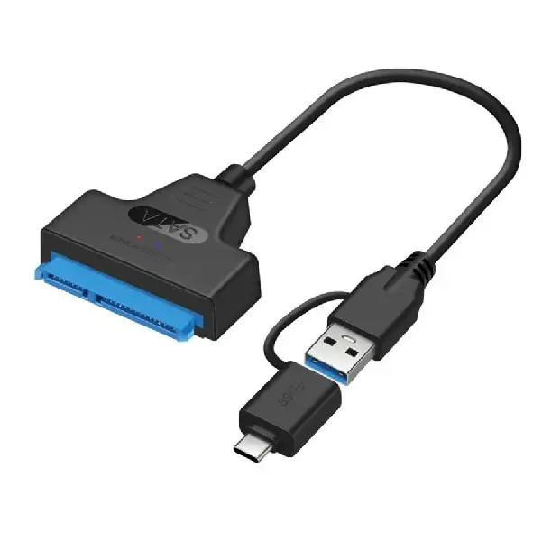2-in-1 USB & Type-C to SATAIII Adapter for 2.5 Inch SSD-HDD Hard