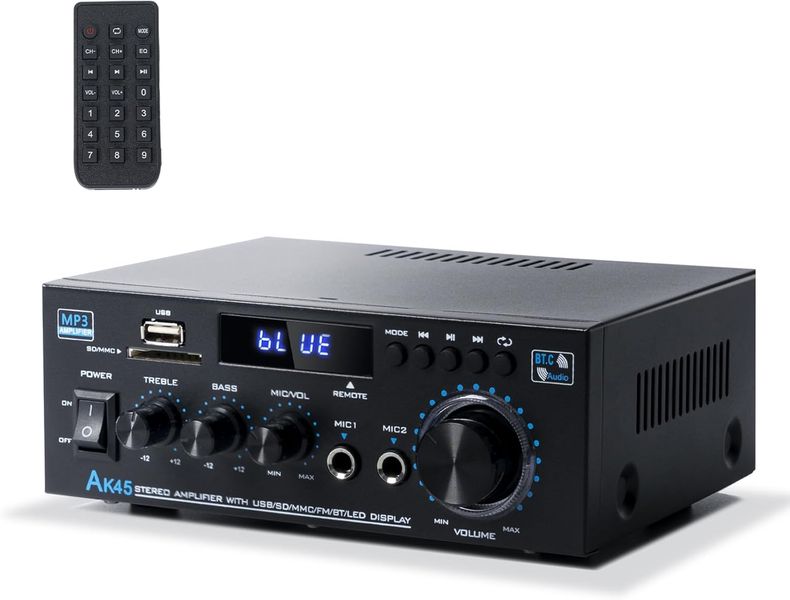 HiFi Stereo Mini Powered Amps, 40W x 2, Home Theater Audio Components