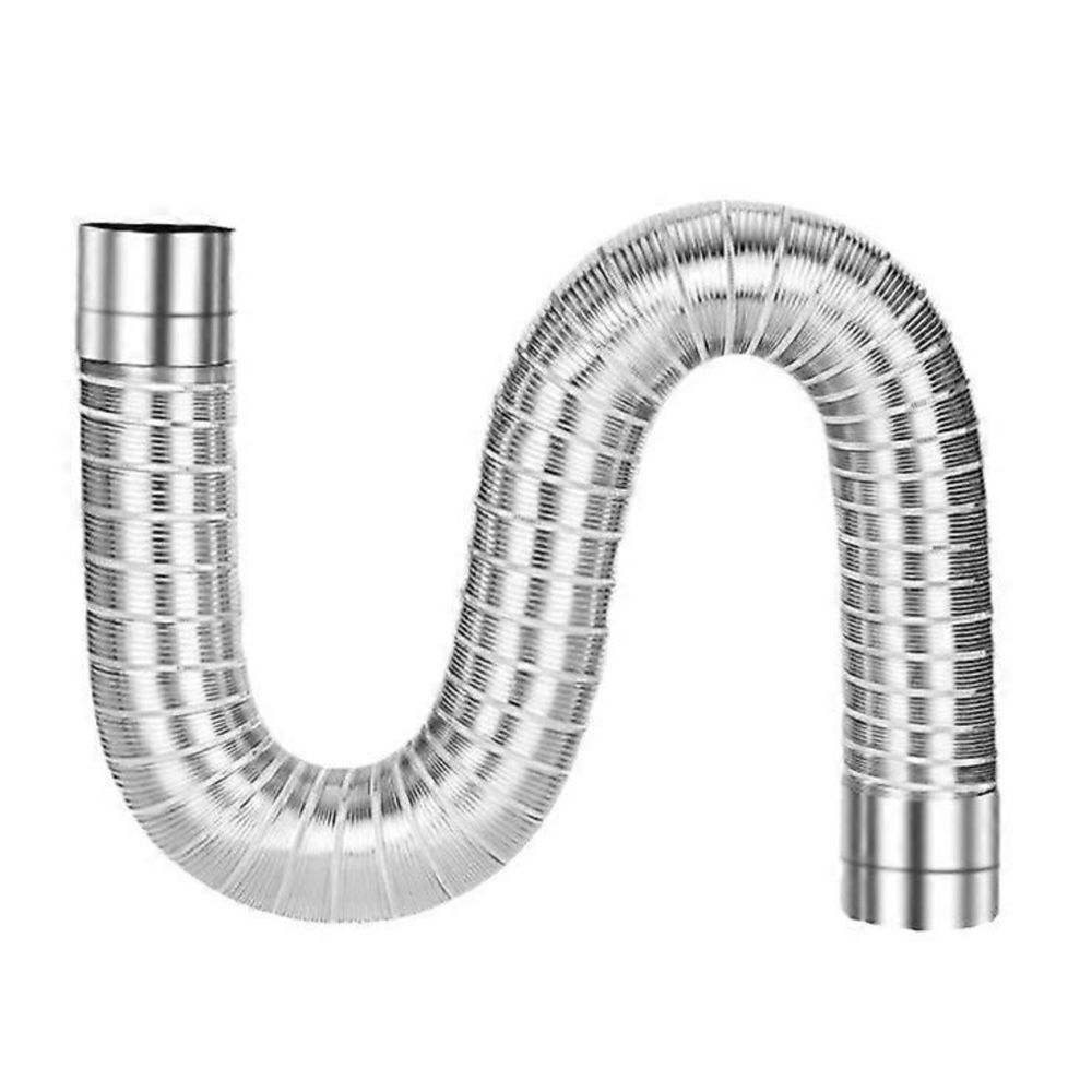 Tool DIY Stainless Steel Chimney Flexible Exhaust Pipe 1m
