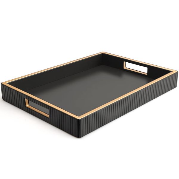 Leather Tray Desktop Storage Organizer Premium Serving Tray Decorative Tray