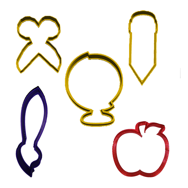 Back to School cookie cutter set 1