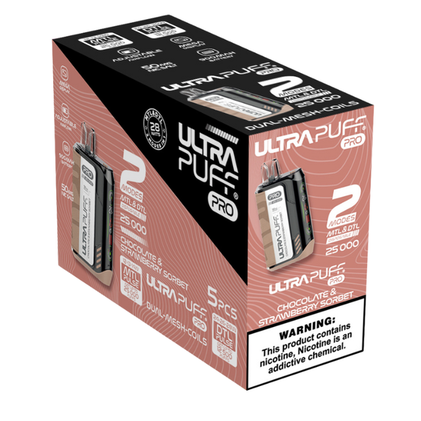 Ultra Puff Pro Chocolate Strawberry Sorbet Disposable Vape (Pack of 5)