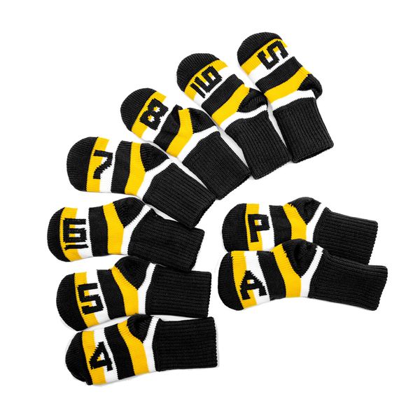 9 Piece Knitted Golf Iron Covers Golf Club Headcovers Set