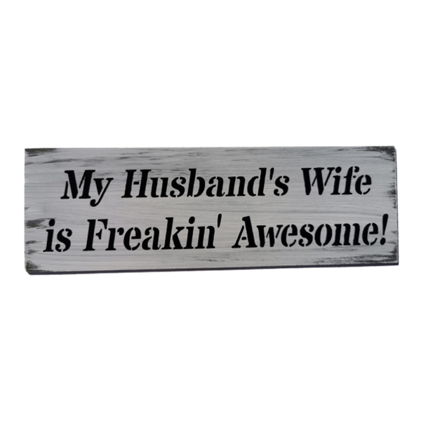 Wood Home Decor Wall Art - My Husband's Wife