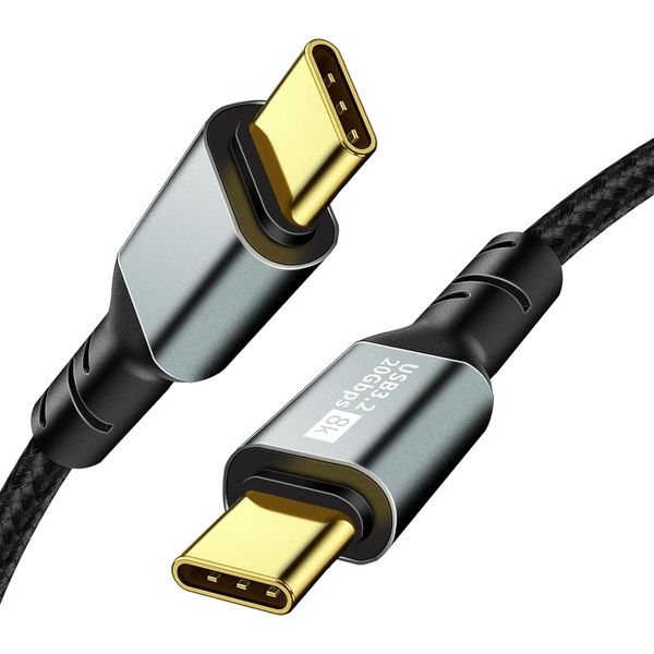 1.5m USB C 3.2 Gen 20Gbps 100W PD Fast Charge 8K Video Display Cable
