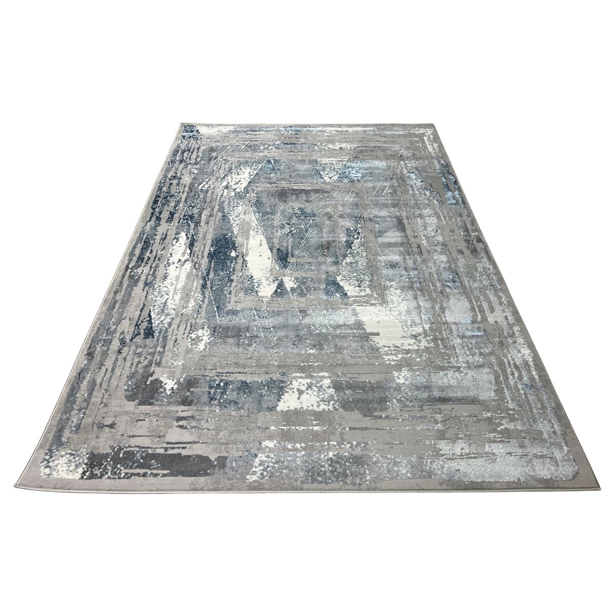 Modern Blue & Grey Abstract Rug 290 x 200 cm Shop Today. Get it Tomorrow!