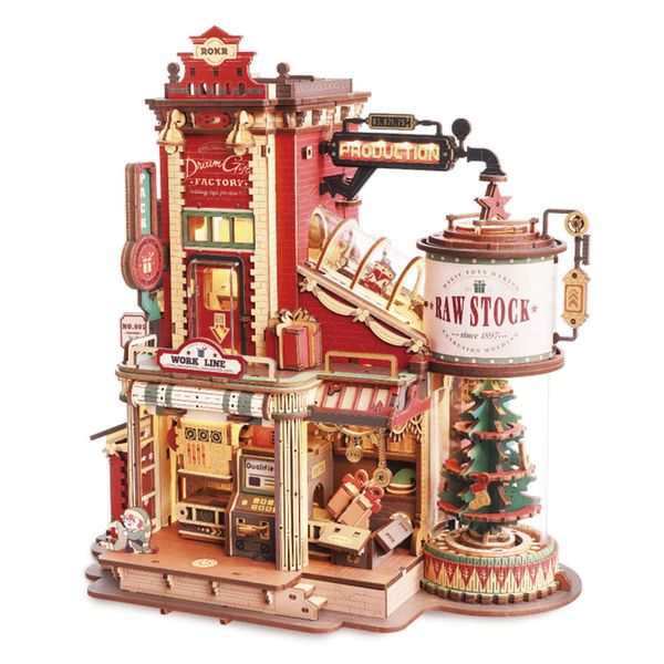 ROKR Dream Gift Factory Wooden Music Box DIY 3D Puzzle