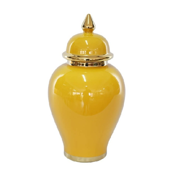 Mento Brown Gold Vase