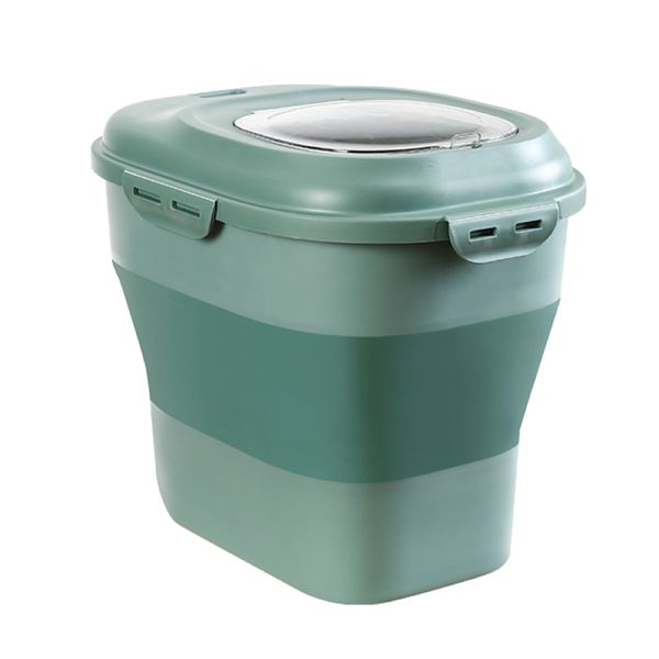 Home Multifunctioanl Food Storage Container With Rolling Wheels - 46cm