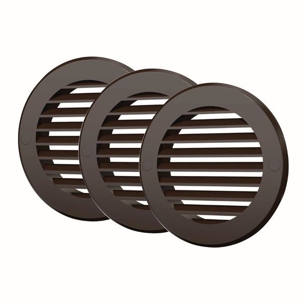 Ventilation Grille Covers 100mm 3 Pieces - Brown