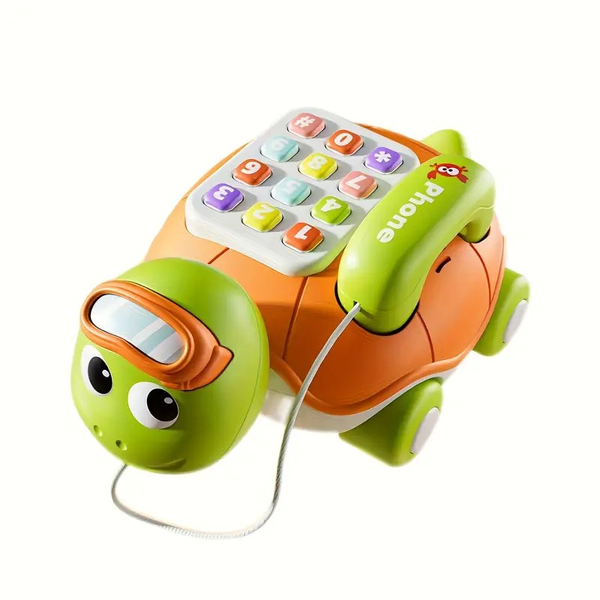 Turtle Phone Toy with Piano Keys &amp; Light-Up Screen