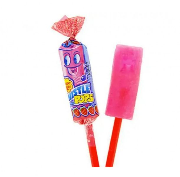 Chupa Chups Melody Pops Strawberry Flavored Lollipop Snack