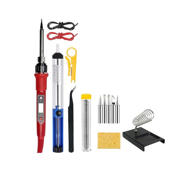 80W Adjustable Temperature Electric Soldering Iron Kit With Case