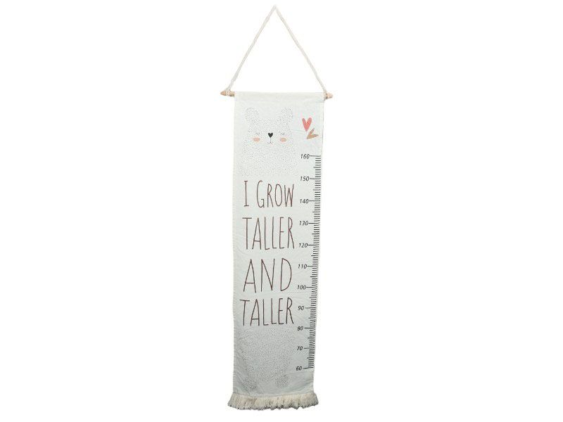 Kids Measuring Ladder with Wooden Hanging Bar &amp; Fringe 140cm