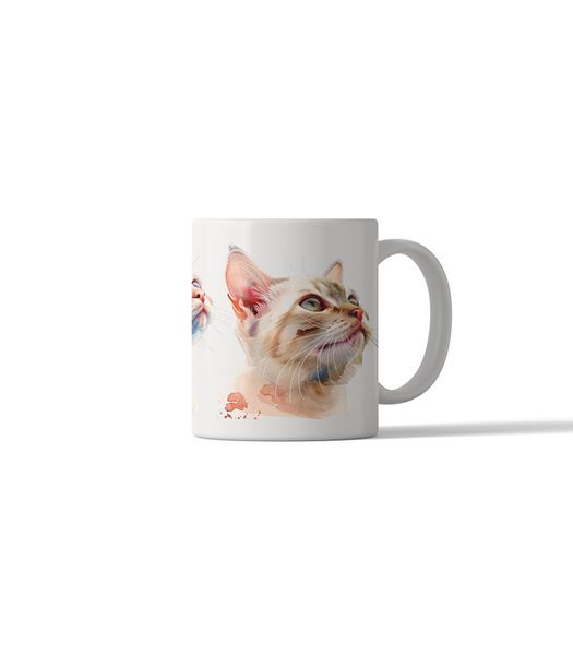Cat Portrait 11oz DSG65 Printed Coffee Mug Gift