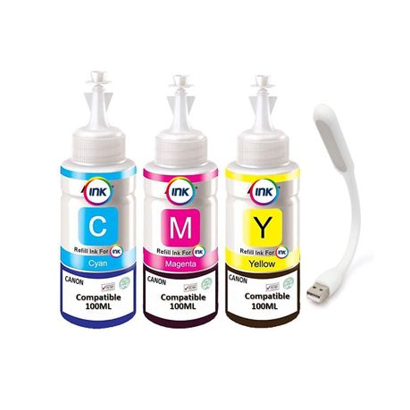 Universal Ink Compatible For Canon Tank-Printers (M/C/Y) 100ML Image
