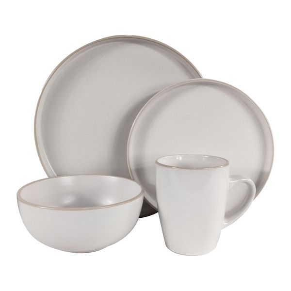 Exclusive Essentials - 16-Piece Dinner Set - Stone