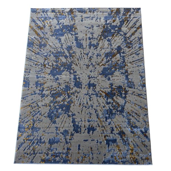 Abstract Grey Blue Modern Area Rug - 230 x 160 cm