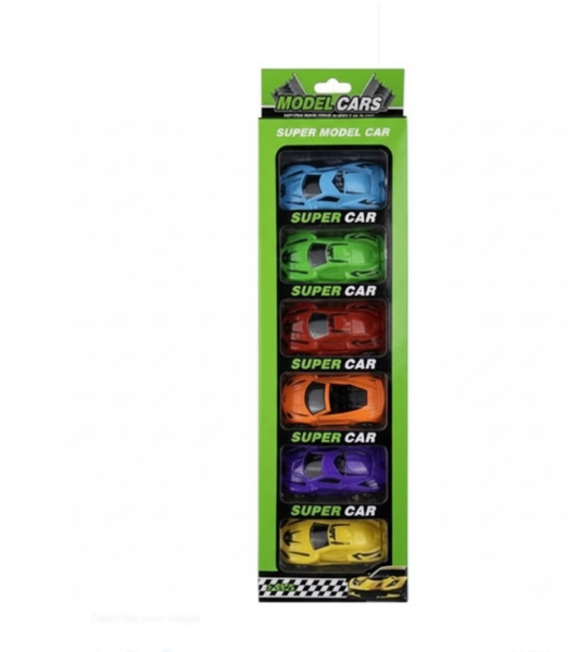 Pack Of 6 Pull Back Super Model Race Cars x 2