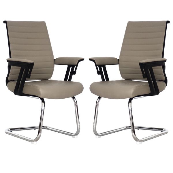 New York Light Grey Visitors Office Chairs - 2 Per Box